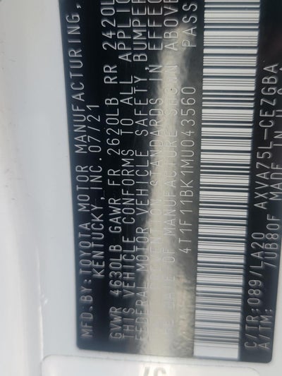 2021 Toyota Camry XLE