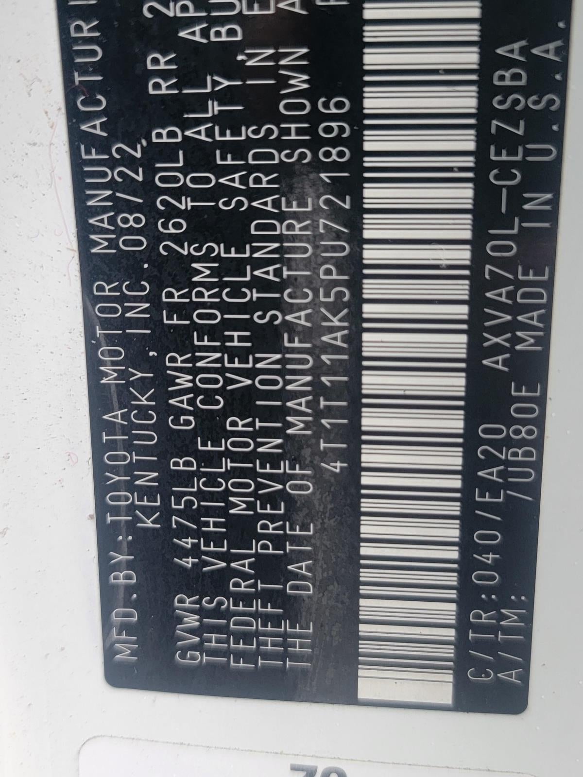 2023 Toyota Camry SE