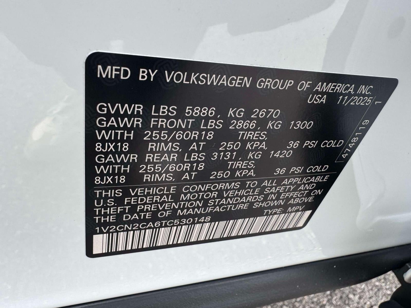 2026 Volkswagen Atlas 2.0T Peak Edition