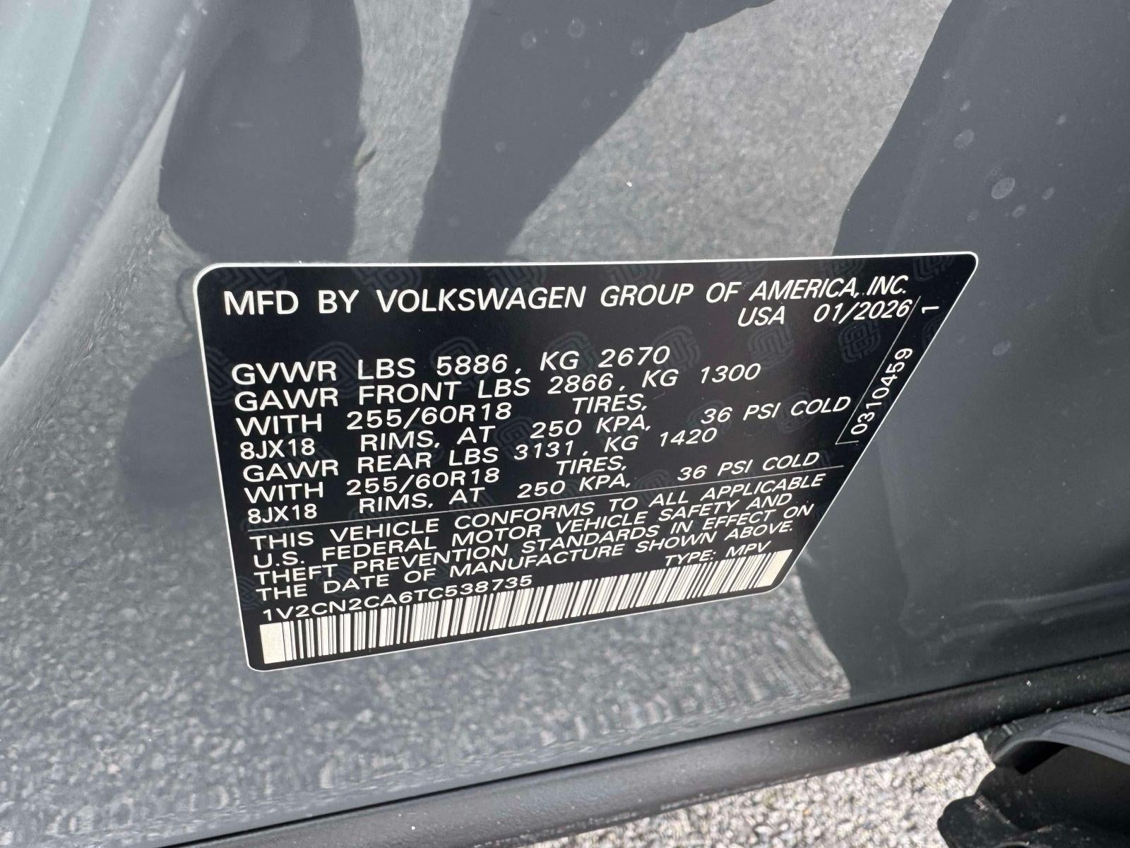 2026 Volkswagen Atlas 2.0T Peak Edition