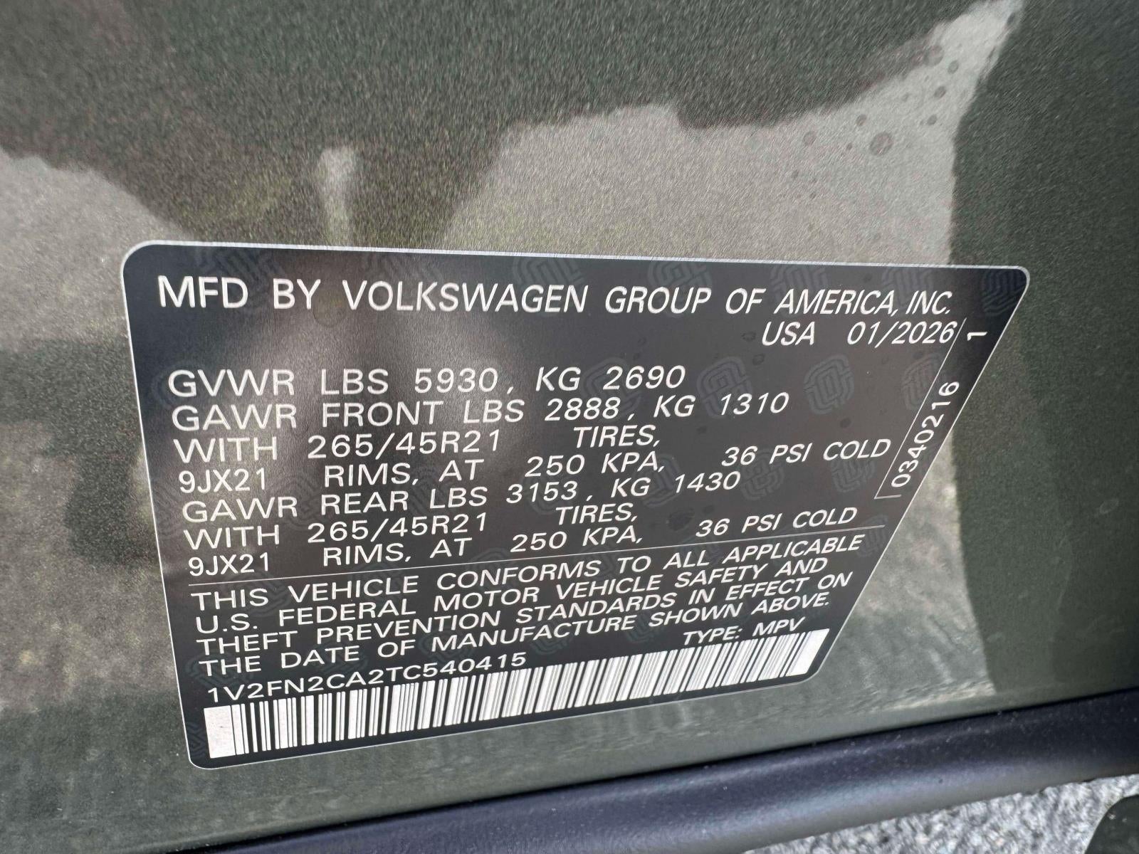 2026 Volkswagen Atlas 2.0T SEL Premium R-Line