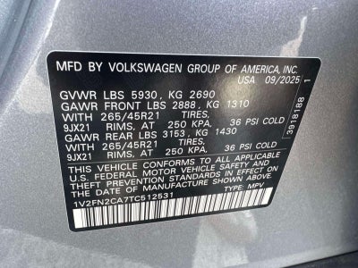 2026 Volkswagen Atlas 2.0T SEL Premium R-Line