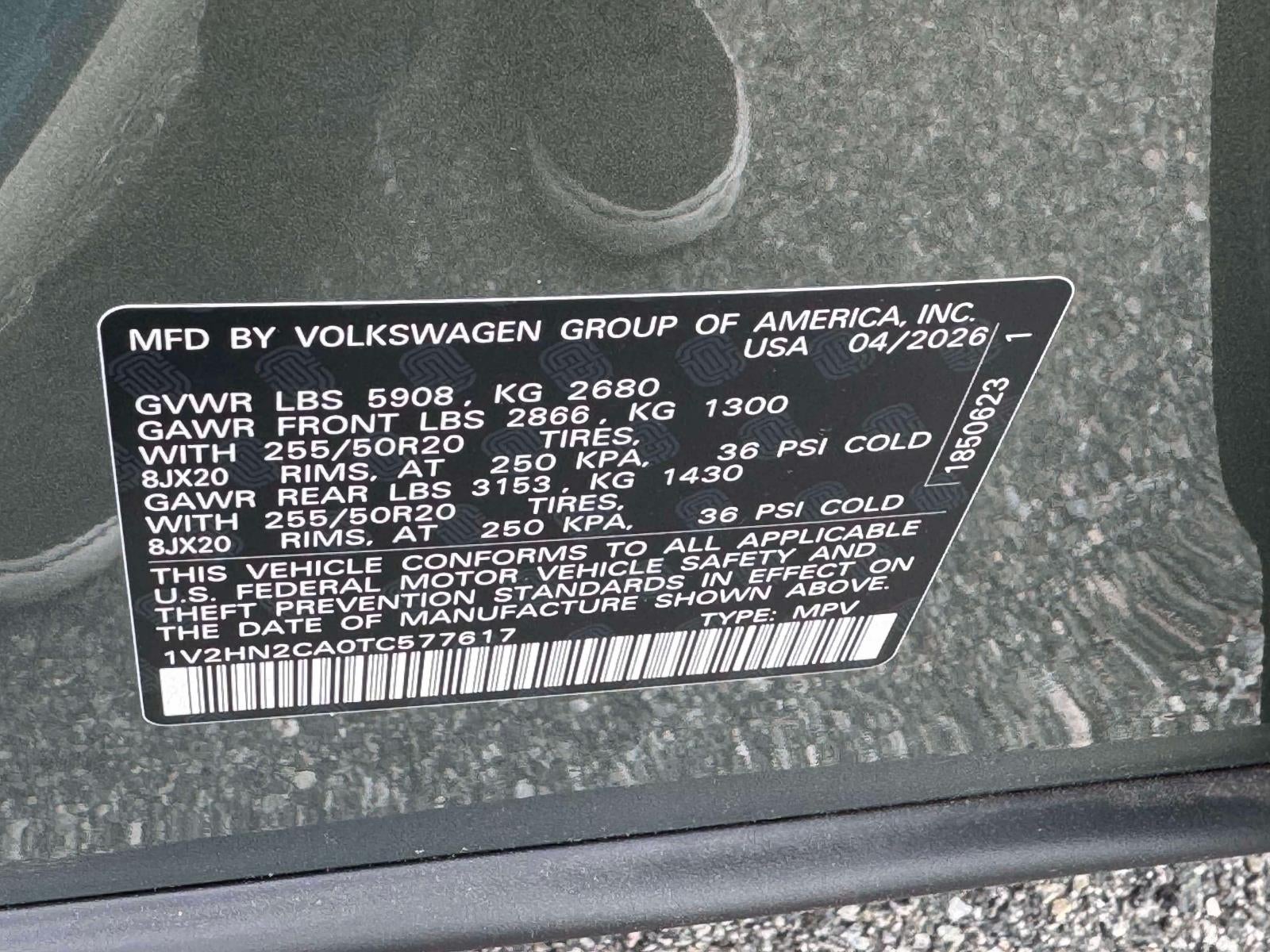 2026 Volkswagen Atlas 2.0T SE W/TECHNOLOGY