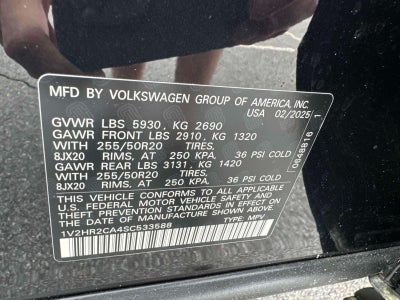 2025 Volkswagen Atlas 2.0T SE