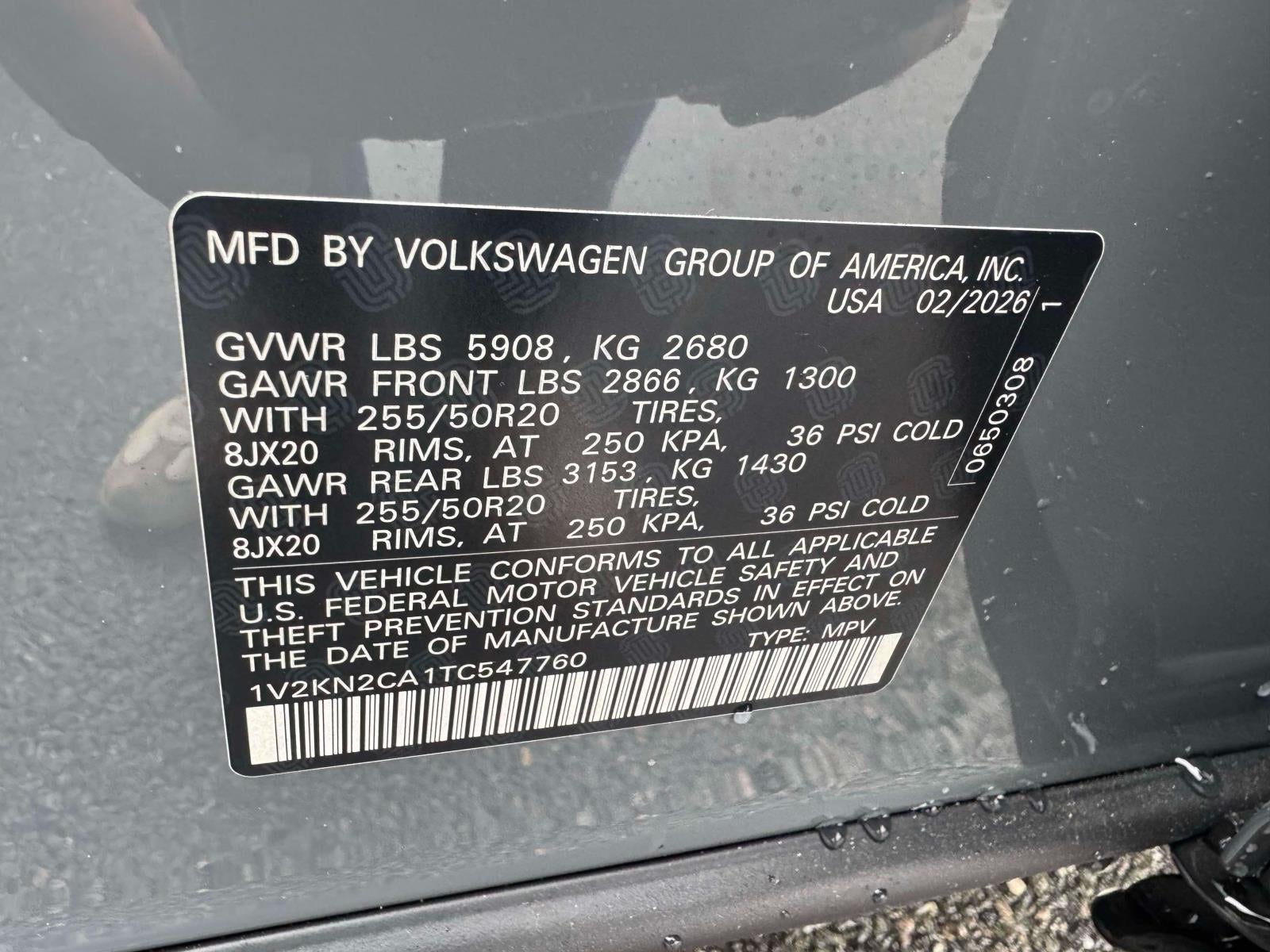 2026 Volkswagen Atlas 2.0T SE W/TECHNOLOGY