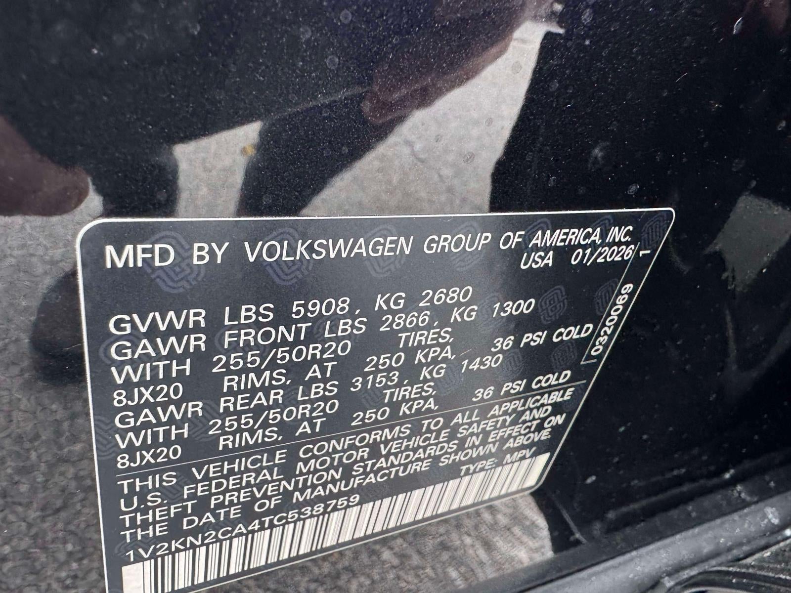 2026 Volkswagen Atlas 2.0T SE W/TECHNOLOGY