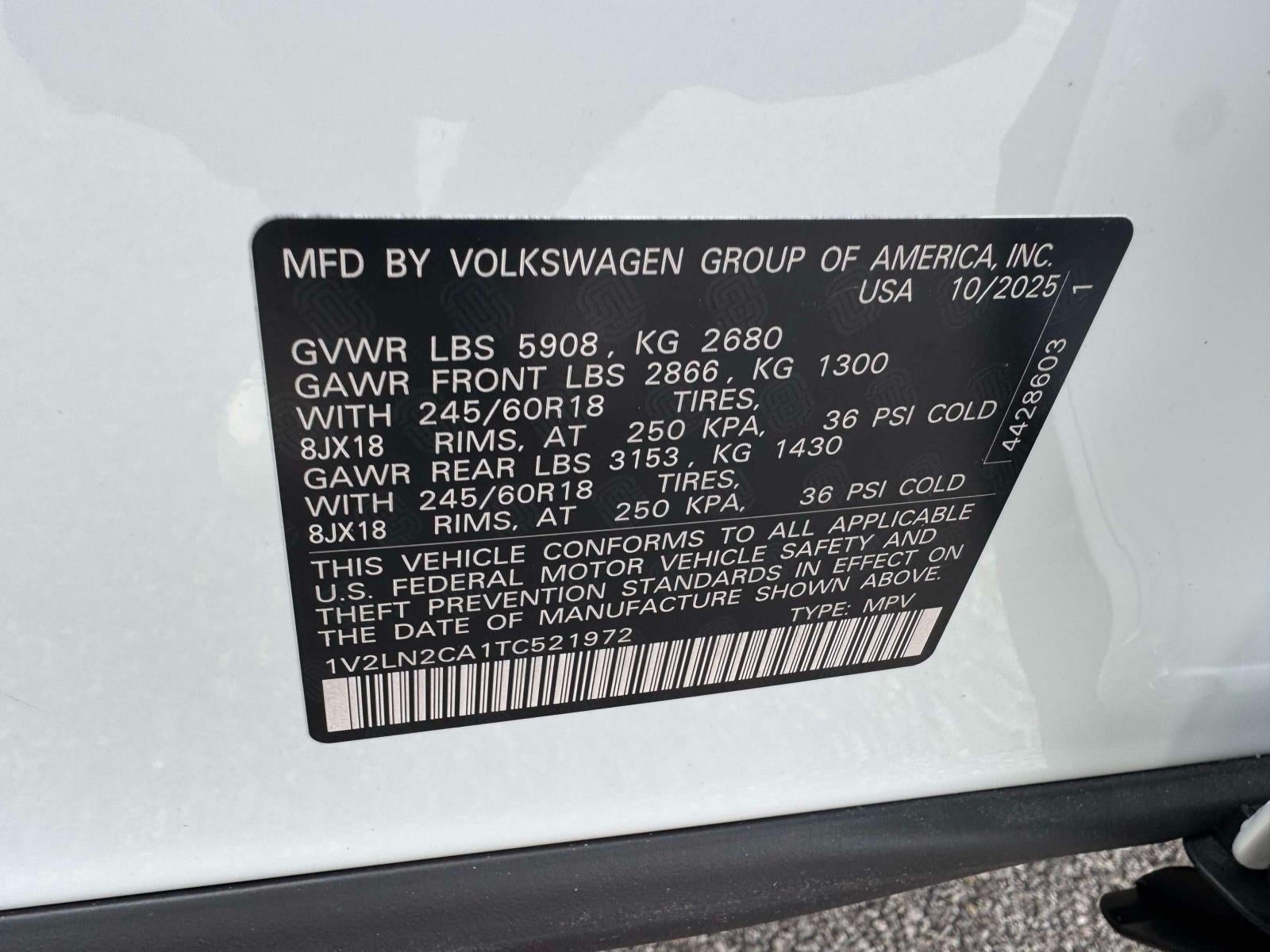 2026 Volkswagen Atlas 2.0T SE