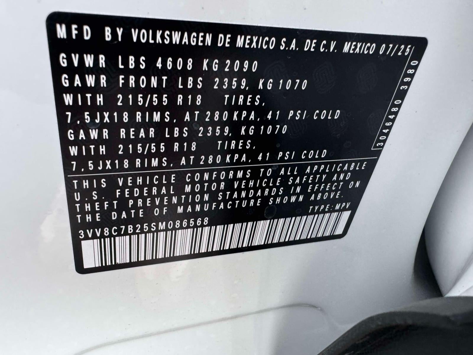 2025 Volkswagen Taos 1.5T S