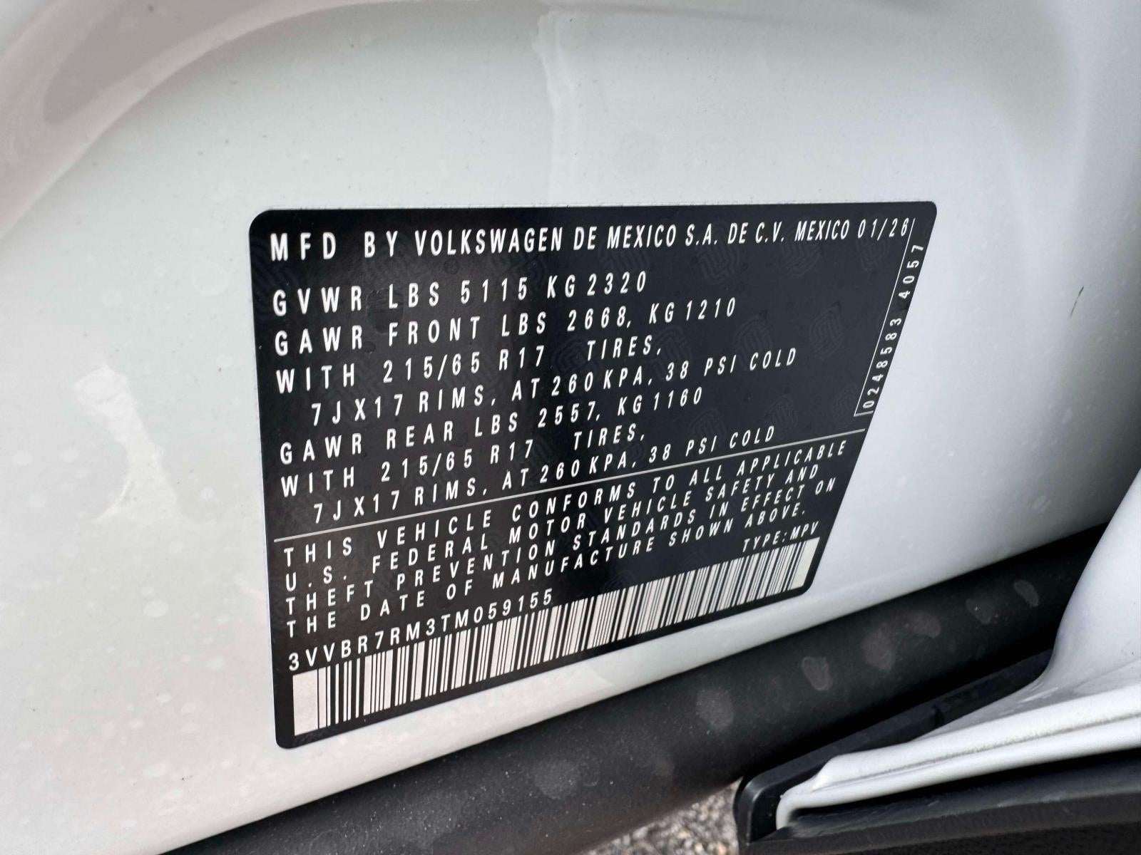 2026 Volkswagen Tiguan 2.0T S