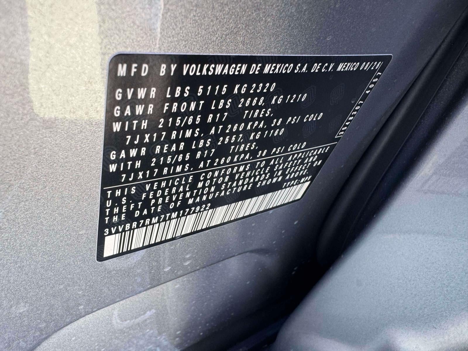 2026 Volkswagen Tiguan 2.0T S