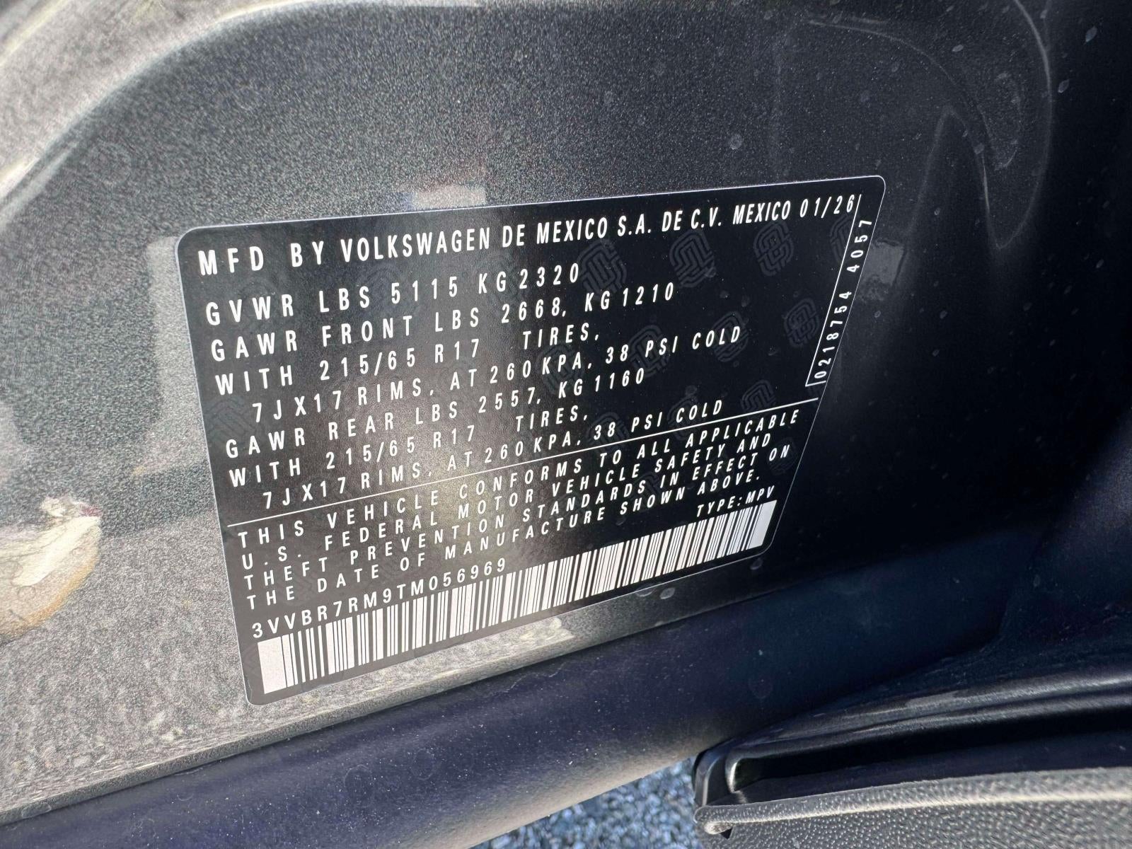 2026 Volkswagen Tiguan 2.0T S