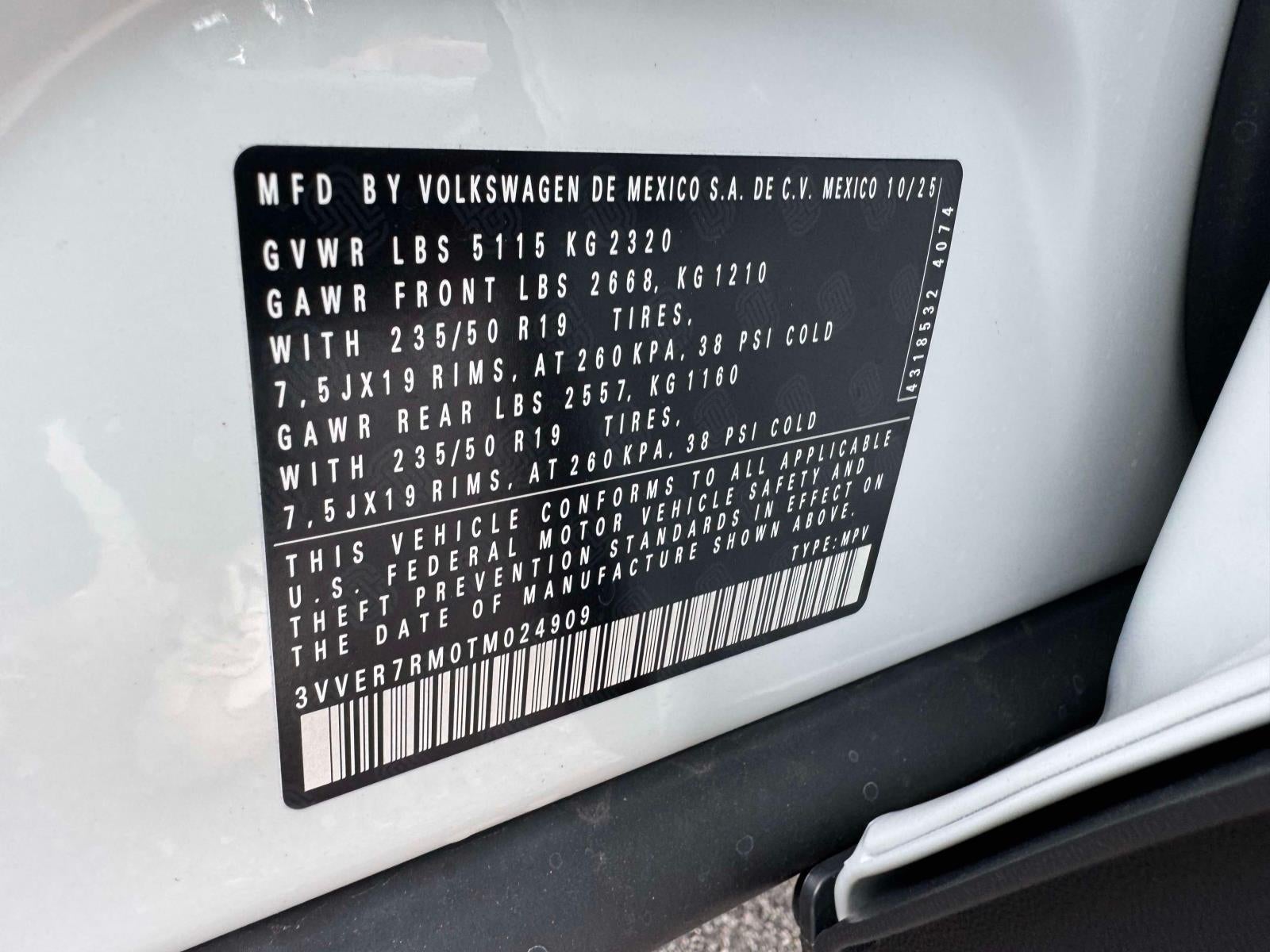 2026 Volkswagen Tiguan 2.0T SE