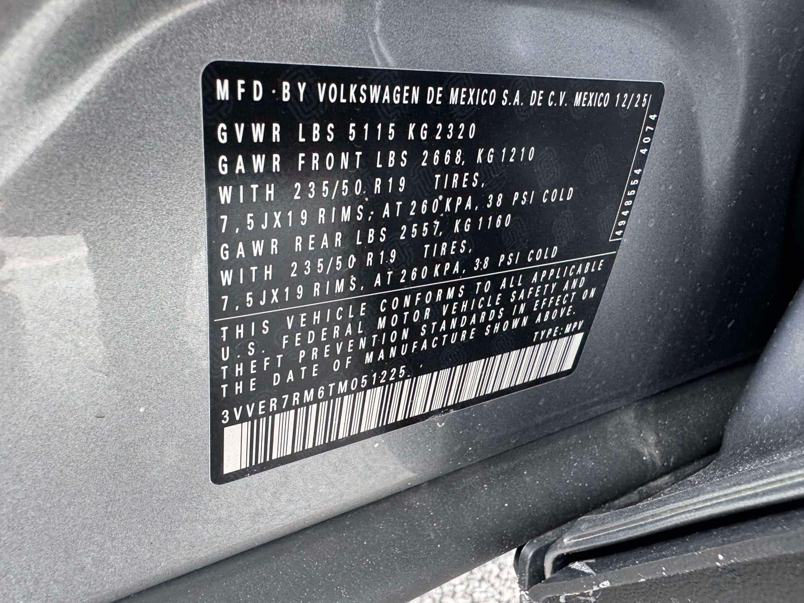 2026 Volkswagen Tiguan 2.0T SE