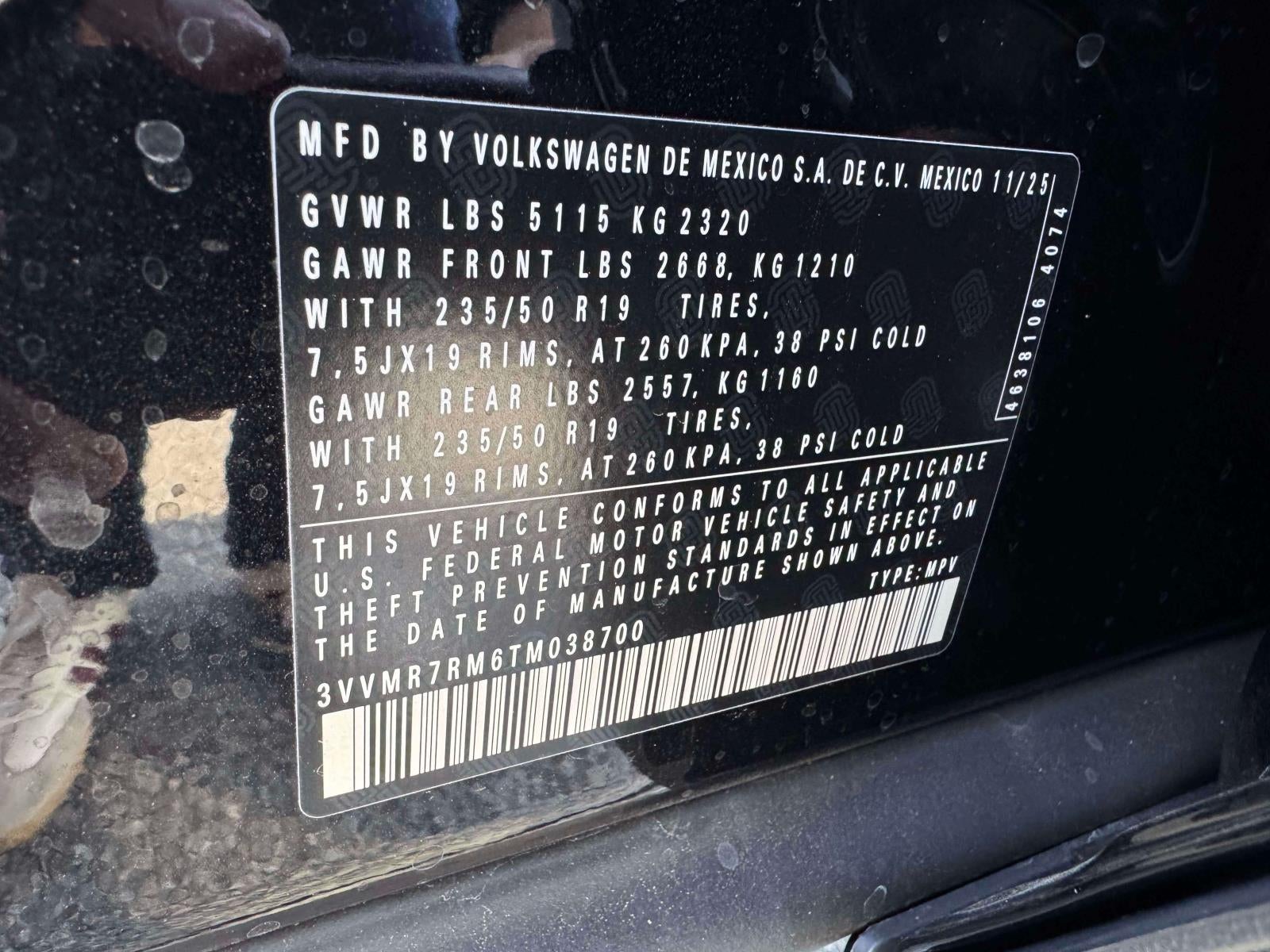 2026 Volkswagen Tiguan 2.0T SE