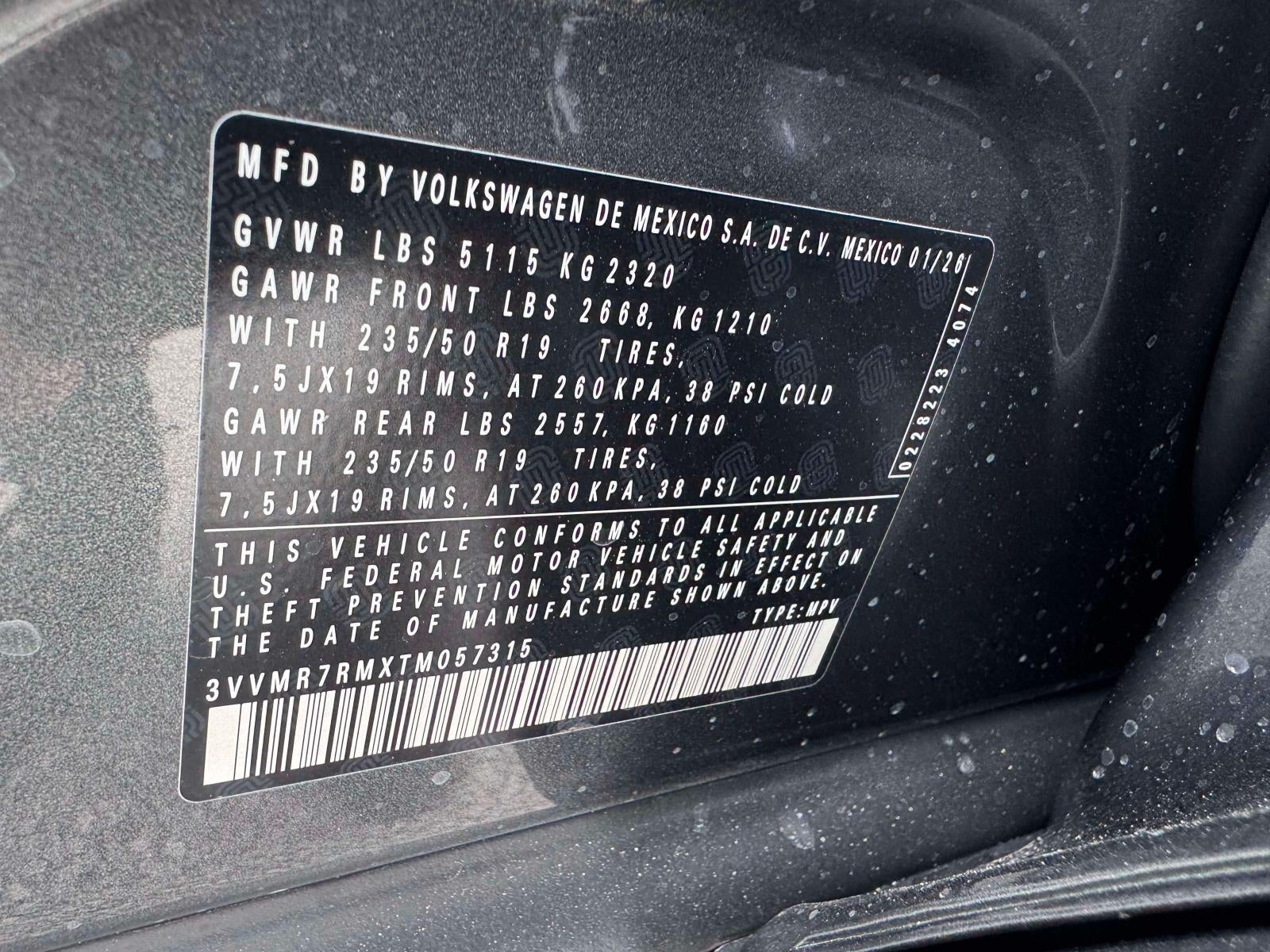 2026 Volkswagen Tiguan 2.0T SE