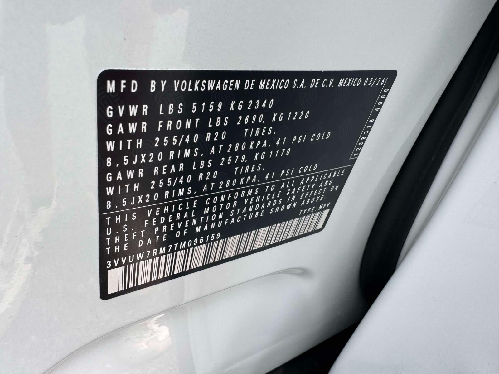 2026 Volkswagen Tiguan 2.0T SEL R-Line Turbo