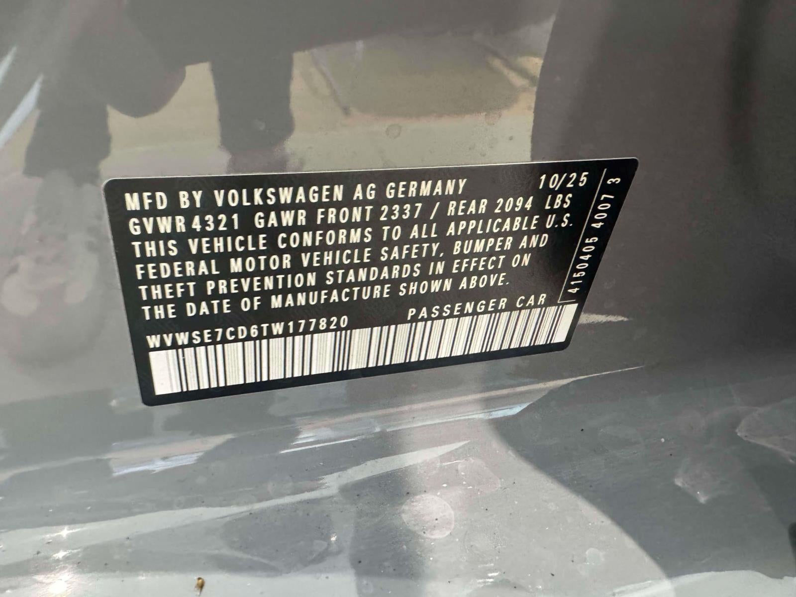 2026 Volkswagen Golf GTI 2.0T SE