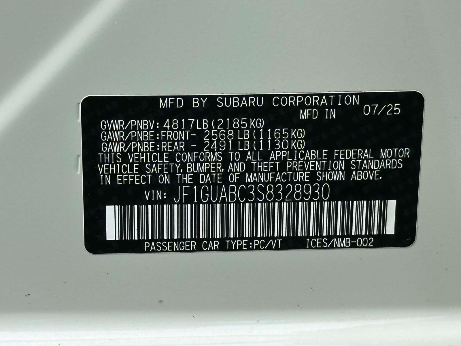 2025 Subaru Impreza AWD
