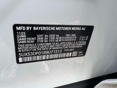 2024 BMW X3 xDrive30i Sports Activity Vehicle