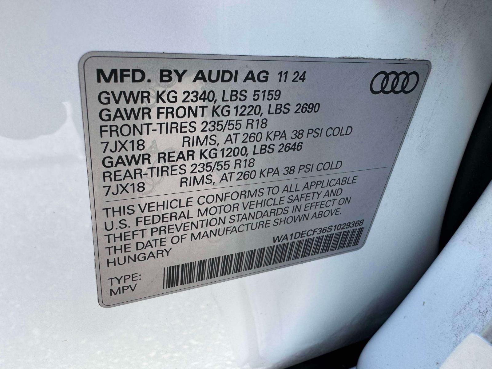 2025 Audi Q3 S line Premium 45 TFSI quattro