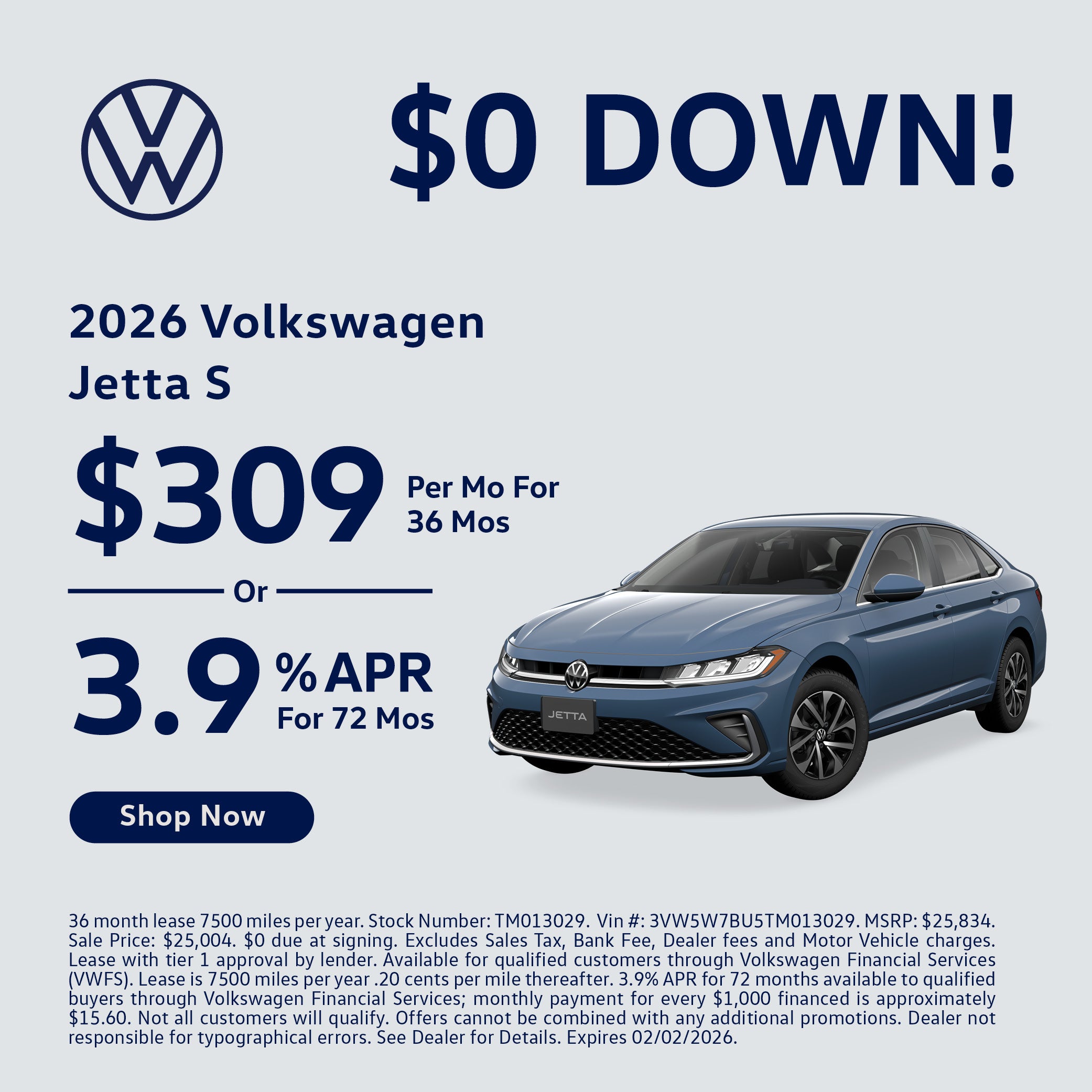 Jetta Lease