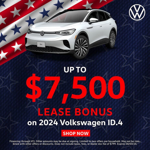 Up To $7500 Lease Bonus on 2024 VW ID.4